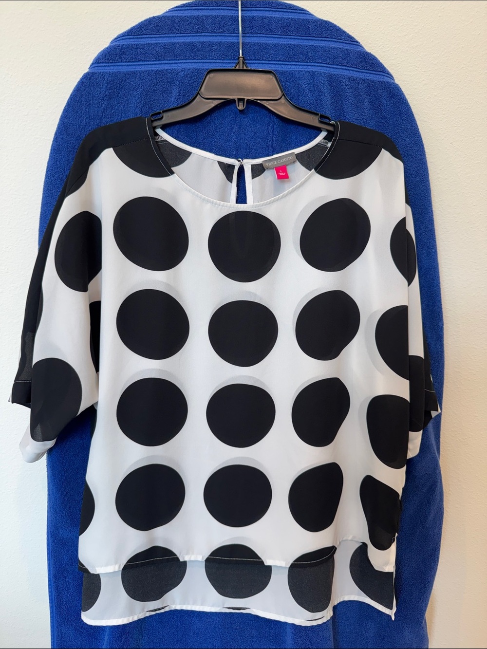 Vince Camuto Black & White Polka Dot Blouse